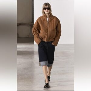 Zara WASHED EFFECT QUILTED JACKET ZW Collection